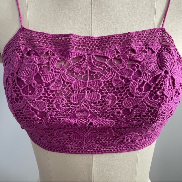 Free People Lyra Bralette- Dahlia Mauve- Size XS- NWT - Picture 5 of 11